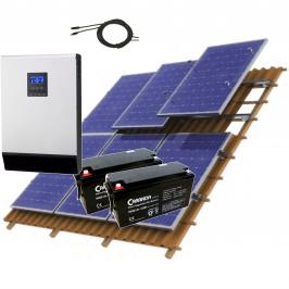 Sistem fotovoltaic 1.5 kWp hibrid cu acumulator