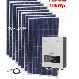 Sistem fotovoltaic OnGrid 10kW trifazat complet