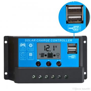 Controler de incarcare 10A PWM cu LCD si USB